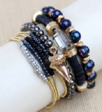 Natural stone bracelet set of 4 pieces