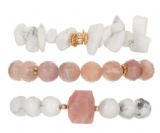 2019 New style white howlite beads three layer bracelet jewelry