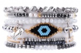 Women Crystal Natural Stone Bracelet Sets New Gold Fish Bracelet