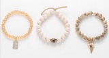 New arrival crystal beads lava stone alloy pendant custom made bracelet