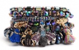 Latest Design Hematite Beads Tassel Spider Charm Men Bracelet Set Women Bracelet