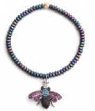 Latest Design Hematite Beads Tassel Spider Charm Men Bracelet Set Women Bracelet
