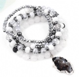 High Quality Cute Gemstone Bead Stretch Bracelets Set