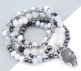 High Quality Cute Gemstone Bead Stretch Bracelets Set