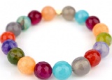 3Pcs / Set Women Men 1cm Natural Stone Bead Bracelet Adjustable Bead Bracelet
