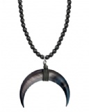 Shell Hematite Pendant Bead Necklace