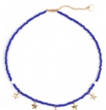 Wholesale Fashion Gold Star Necklace Women Red Seed Bead Necklace