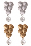 Creative jewelry small leaf pearl earring female personality fashion eardrop