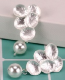 Creative jewelry small leaf pearl earring female personality fashion eardrop