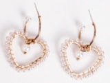 Heart plastic pearl earring
