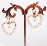Heart plastic pearl earring