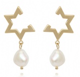 Simple plastic pearl earring