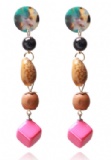 Acryl and resin earring